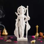 White Marble Standing Ram Ji murti