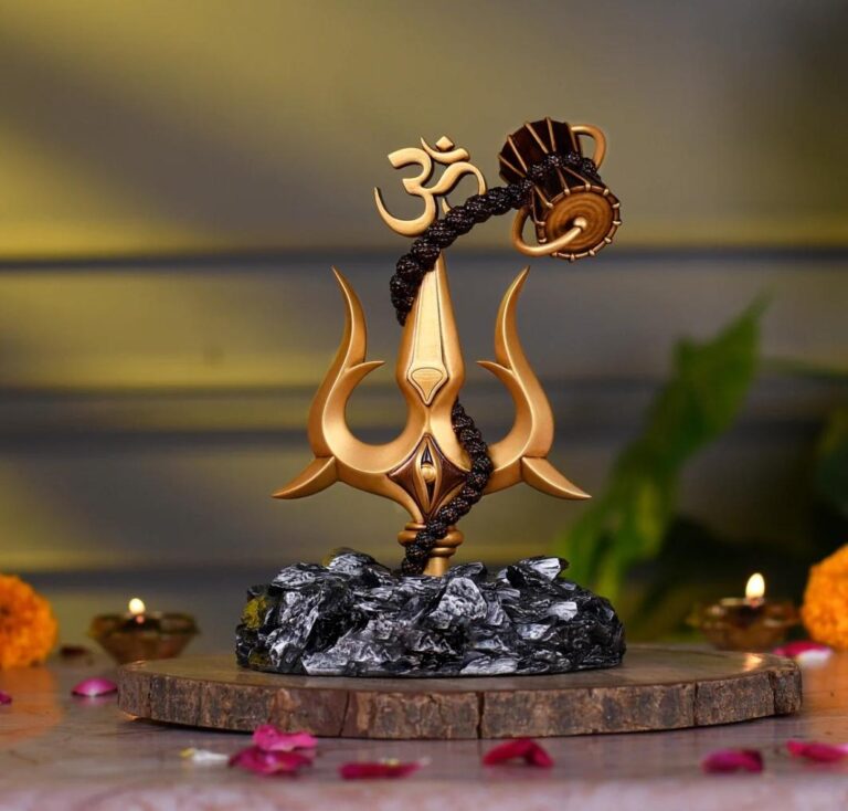 Lord Shiva Trishul With Damru Car Dashboard