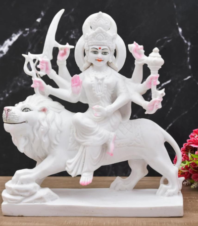 Marble Maa Durga Idol