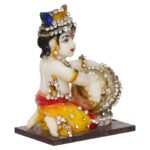 Marble Lord Krishna Idol Makhan Chor Statue