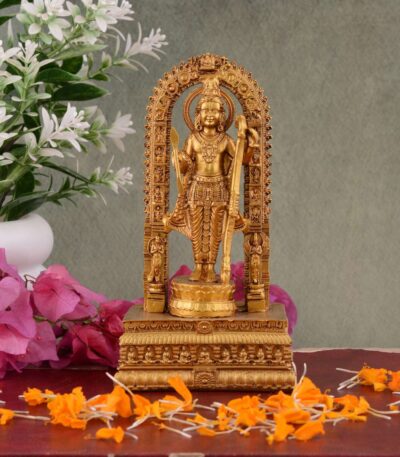 Resin Golden Ram Lalla Idol Ayodhya Murti 7 Inch 1