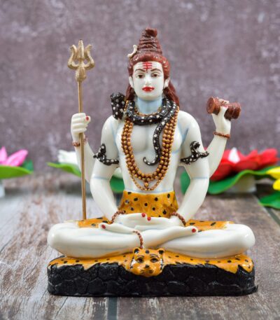 Lord Shiva Sitting on Dhyan Mudra Mahadev Idol