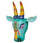 Handpainted Cow Head Vishnu Ji Wall Decor