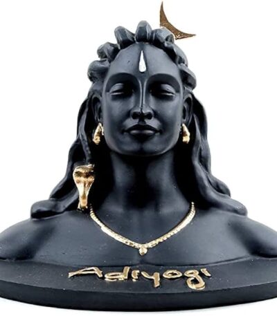 Adiyogi Shiva Statue Small, 5 inch, Black, for Car Dash Board