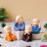 Set of 4 Baby Buddha Monk